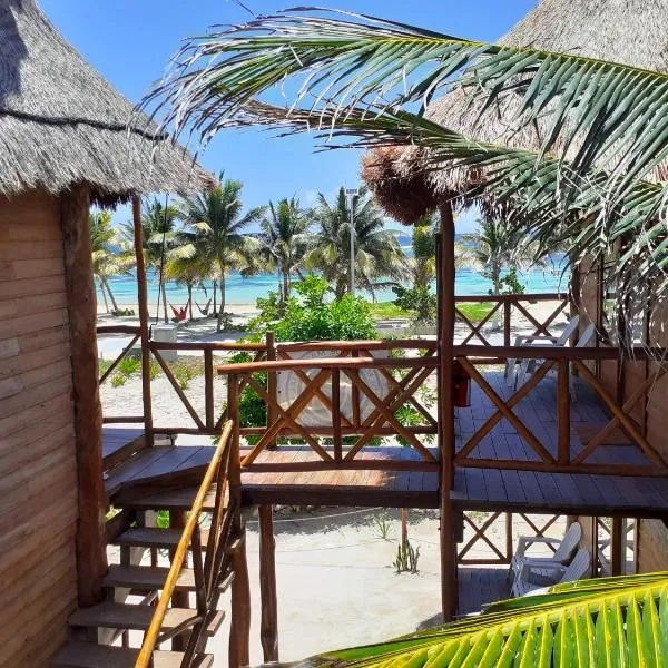 Palmeras de Mahahual Cabañas, hotel v destinaci Mahahual