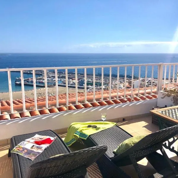 Impresionantes vistas al mar en Cactus Blanco, hotell Los Cristianoses