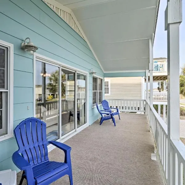 Pet-Friendly Second Row House Steps to Beach!, hotel in Holden Beach