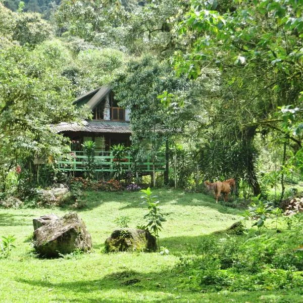 Mindo Eco Chalet con Rio y Cascada, hotel v destinaci Mindo