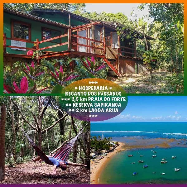 Recanto dos Pássaros Zen Apartamentos em meio de Natureza, hotell sihtkohas Praia do Forte