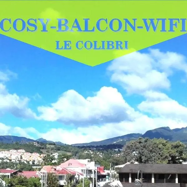 Spacieux F2 Le Colibri, vue exceptionnelle sur la Soufrière et la mer、バステールのホテル