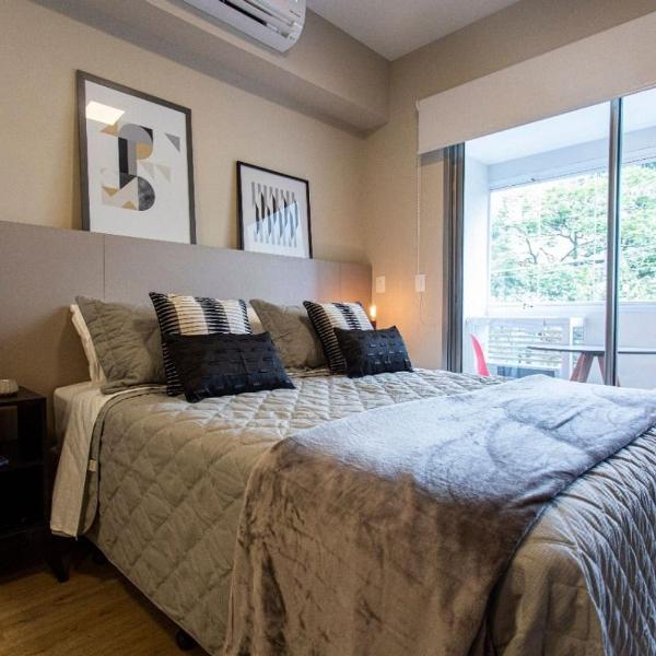 BHaus Vila Madalena Eside - Studio Premium com Varanda - Cama Queen - 3o andar - Rua Girassol - Piscina no Rooftop - Academia - Lavanderia pay per use - es1 - Foto 2