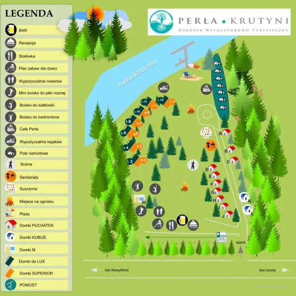Ośrodek Wypoczynkowo-Turystyczny Perła Krutyni, hotel v destinaci Nowy Most