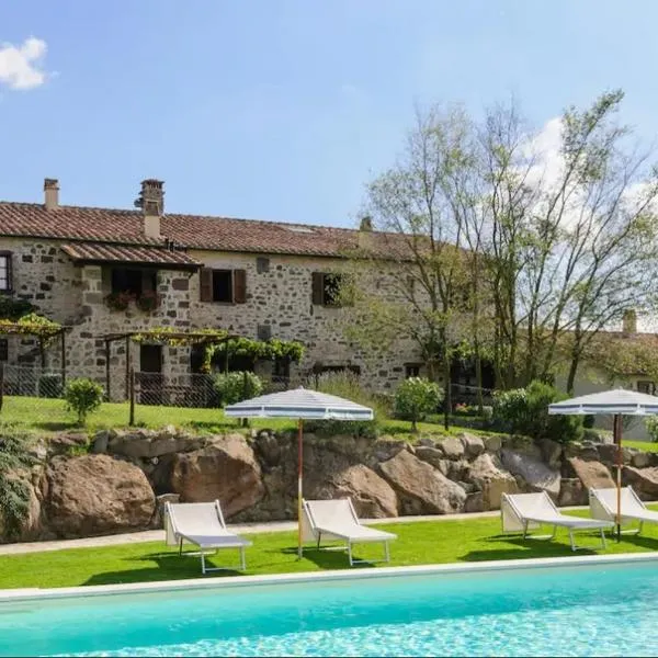 Appartamento Melograno in casale con piscina - Val d'Orcia โรงแรมในราดิโกฟานี