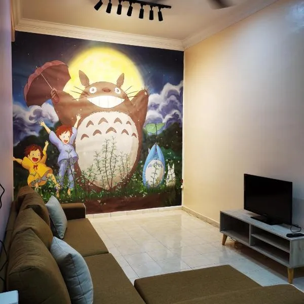 Bidor Totoro and One piece animation house, hotel in Kelian Baharu