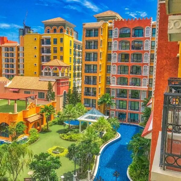 Venetian Resort Pattaya - Quiet Oasis - Huge Waterpark, Gym, Sauna & Kids Playground, hotel in Jomtien Beach