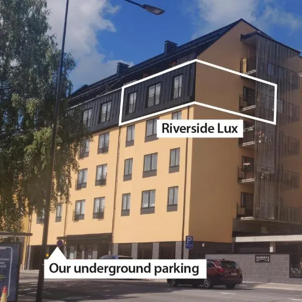 Riverside Lux with 2 bedrooms, Car Park garage and Sauna, hotell i Strandby