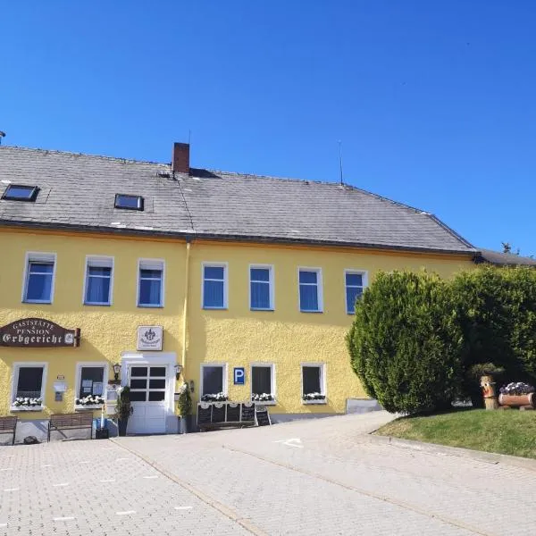 Pension & Gasthof Erbgericht Höhenlage 850m, hotel v destinaci Marienberg