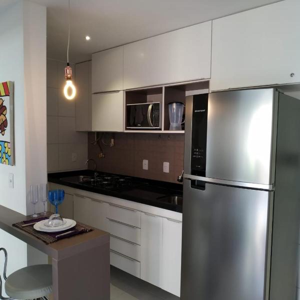 Flat Terreo Muro Alto condomínio clube com sala e quarto climatizados - Foto 5