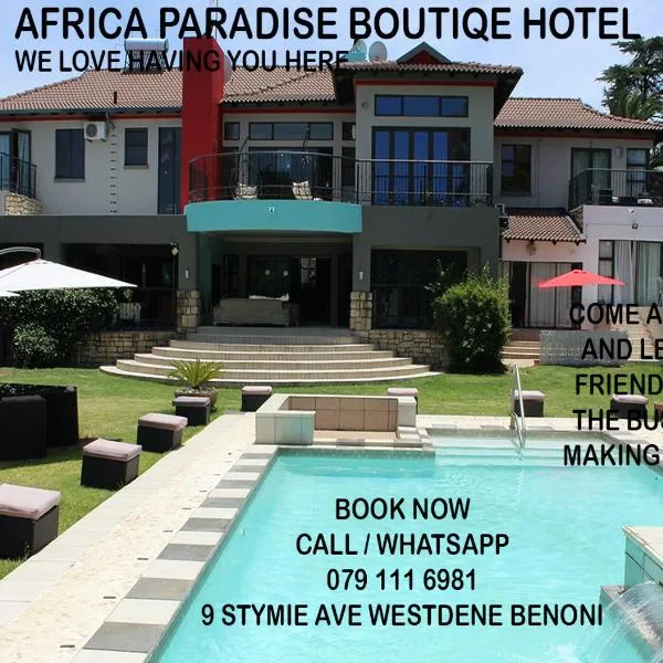 Africa Paradise - OR Tambo Airport Boutique Hotel, hotel en Benoni