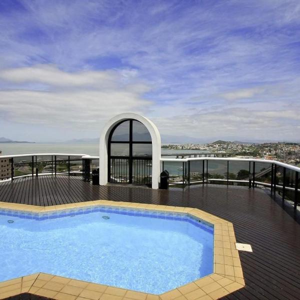 Piscina no Rooftop com Vista Mar e Pontes #CA22