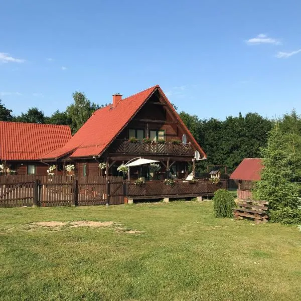 Agroturystyka FIFI Dom drewniany z 4 sypialniami, hotel in Młynary