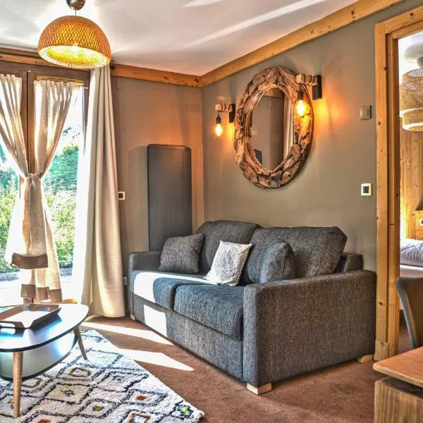 Appartement de 2 chambres a Les Deux Alpes a 50 m des pistes avec terrasse amenagee et wifi, hotell i Mont-de-Lans
