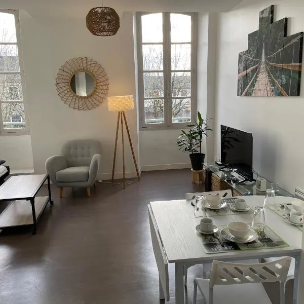 T1 40 m2. Lit Queen size, hôtel à Pau
