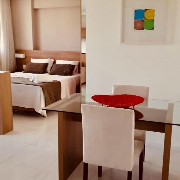 Flat TOP e PERFEITO inteiro na Barra da Tijuca com cozinha, lavanderia, GARAGEM e wi fi