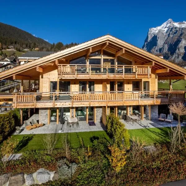 Chalet CARVE - Apartments EIGER, MOENCH and JUNGFRAU, hotell i Grindelwald