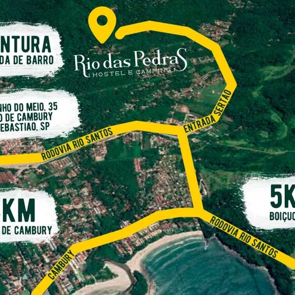 Hostel e Camping Rio das Pedras, hotel v destinaci Camburi