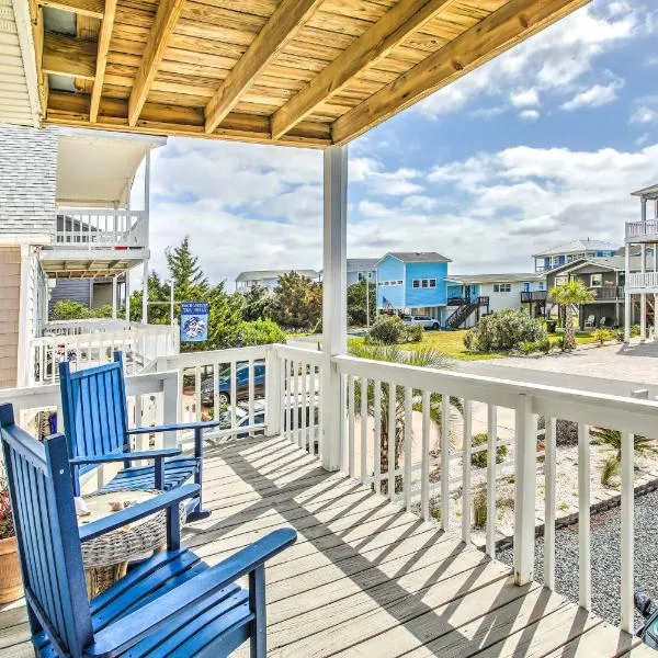 Coastal Oasis with Decks Walk to Holden Beach!, hotel in Holden Beach