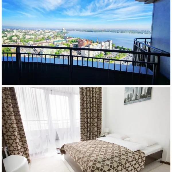 SkyTech Most City Hotel 19 floor PANORAMIC VIEW, hotell i Dnipro