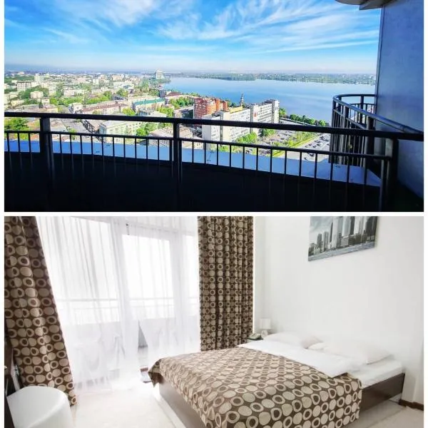 SkyTech Most City Hotel 19 floor PANORAMIC VIEW, hotel em Dnipro