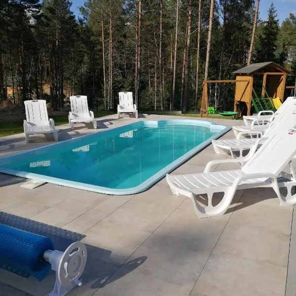 Domek Aleksander z basenem, banią ruską i sauną, hotell sihtkohas Sulęczyno