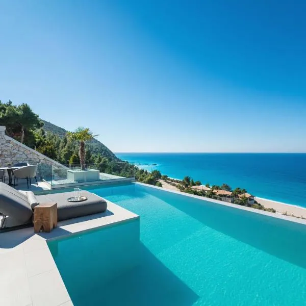 THE WAVE TWIN VILLA 2 KATHISMA BEACH Lefkada, отель в городе Лефкас