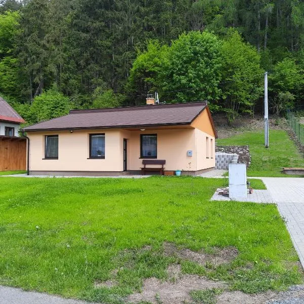 Líšný 105 celý nový dům se zahradou u Jizery a cyklo-stezky New house by Jizera river and bicycle path, hotell sihtkohas Železný Brod