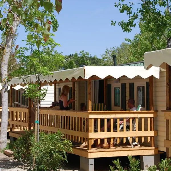 Chalet 4 or 6 persons Toscana Viareggio Camping Bosco Verde Italië、トッレ・デル・ラーゴ・プッチーニのホテル