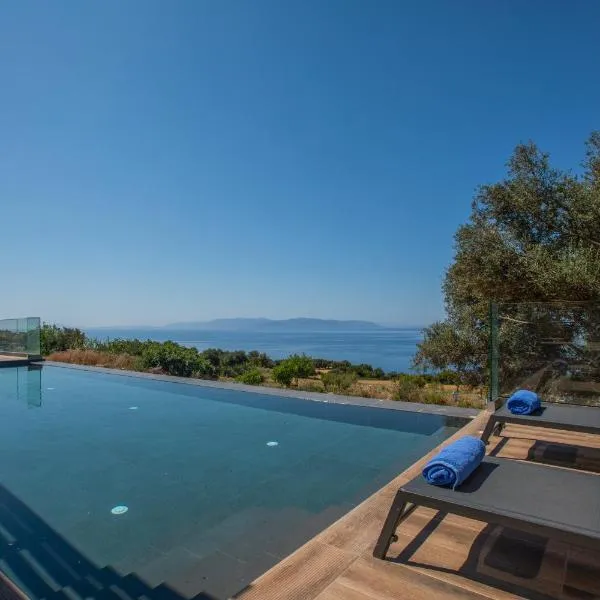 Brand new Villa Lefka with private pool at Platies, hotel in Plateies