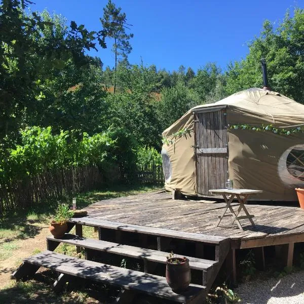 Star Gazing Luxury Yurt with RIVER VIEWS, off grid eco living – hotel w mieście Pedrógão Pequeno