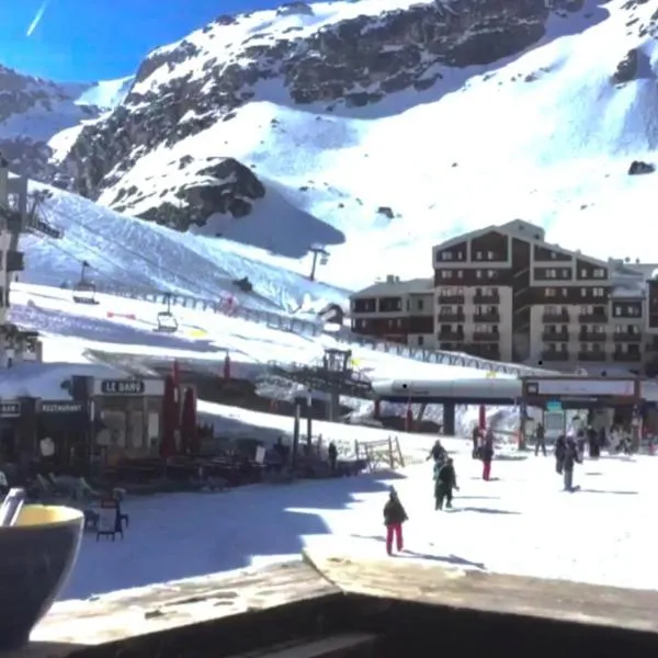 Studio 4pax Val Claret centre, skis aux pieds, hotel di Tignes