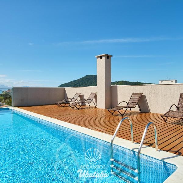 Estúdio MODERNO, com churrasqueira, Wifi, AC e Piscina, no Itaguá em Ubatuba, RECANTO 113
