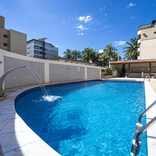 Apartamento 2 quartos - 100m da Praia Grande - Piscinas - Churrasqueira - Ar condicionado