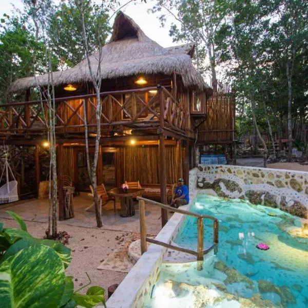 Selvaluna cabaña eco-chic, khách sạn ở Francisco Uh May