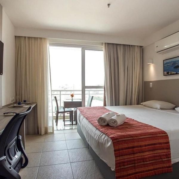 Flat 804 com vista mar, ar-condicionado e conforto