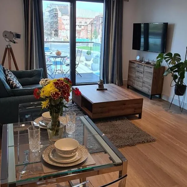 Beautiful 1 Bedroom Apartment with parking in Gloucester Docks – hotel w mieście Gloucester