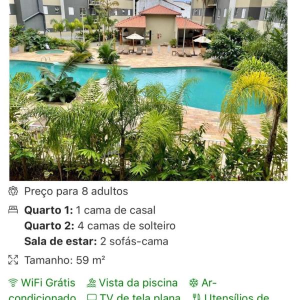 Jardim das Palmeiras II Home Resort - Imperdível - Vista Piscina - Suíte - Ubatuba