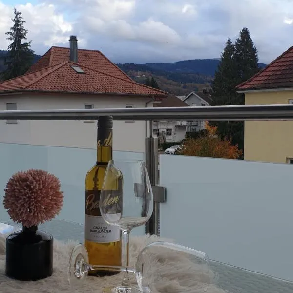 Boardingappartement Windeckblick, ruhige, zentrale Lage mit großem Südbalkon, hotell sihtkohas Bühl