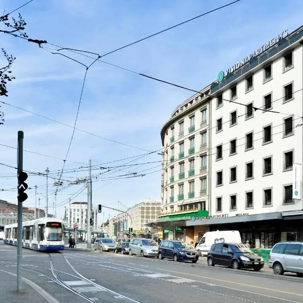 VISIONAPARTMENTS Place de Cornavin - self check-in, Hotel in Genf