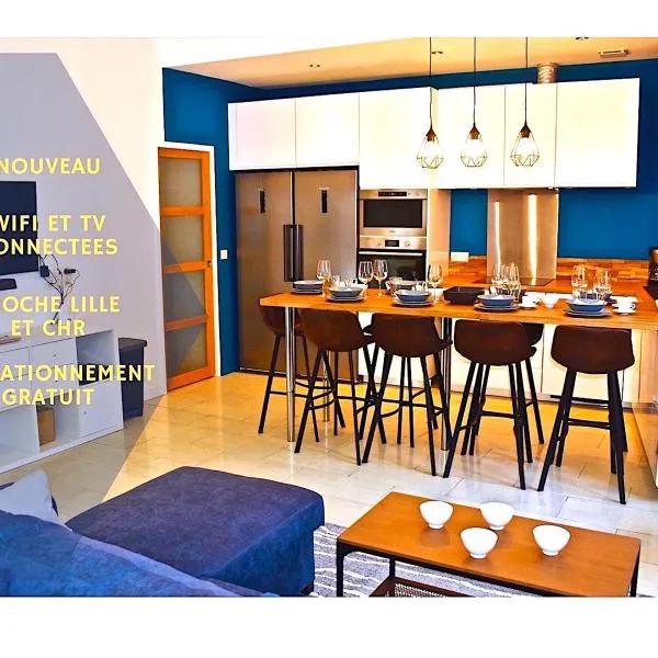 GROUPES-COLIVING-LOOSLESLILLE-7 CHAMBRES-5 SDB, hotel en Loos