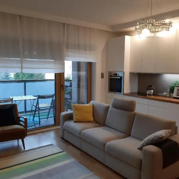 Apartament Robinia z miejscem parkingowym、トルンのホテル