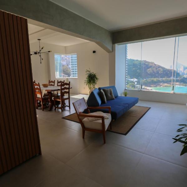 Vista para o mar em apartamento super moderno