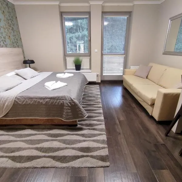 Útulné studio s balkónem, hotel a Harrachov