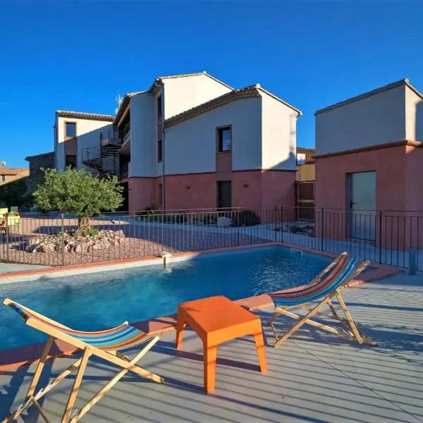 Contact Hôtel Le Minervois - Hôtel & Restaurant Au nord de Carcassonne, hotel v destinácii Caunes-Minervois