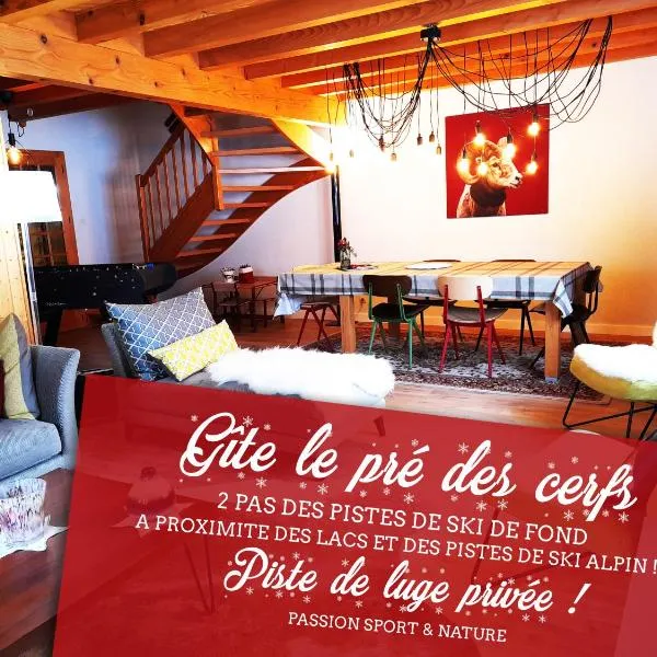 ⁂⁂ GITE LE PRES AU CERF [CLEDICIHOME] 2 steps from the LISPACH resort // PRIVATE toboggan run! SNOWSHOE DEPARTURE ⁂⁂, hotel a La Bresse