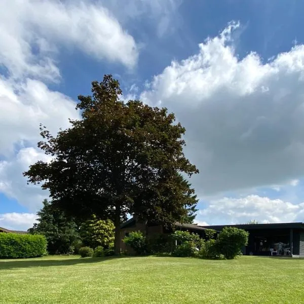 Schwedenhaus mit Holzofen & Außenkamin auf 1400m2, hotel em Tensbüttel-Röst