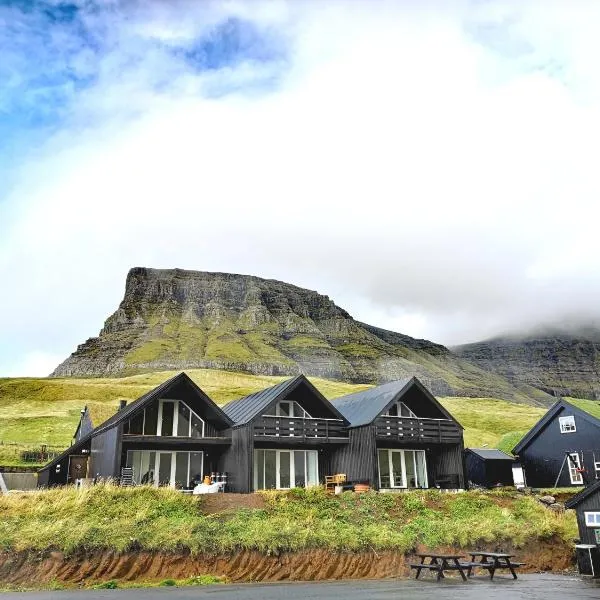 Gásadalur Apartments @ World famous waterfall, hotel in Mykines
