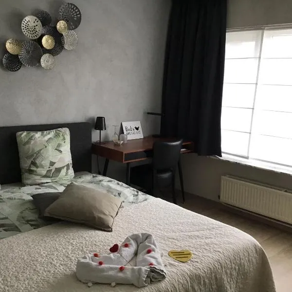 Guesthouse De Steenberg 1 x tweepersoonskamer met grote gedeelde badkamer, tuinzicht op de eerste verdieping, hotel di Geel