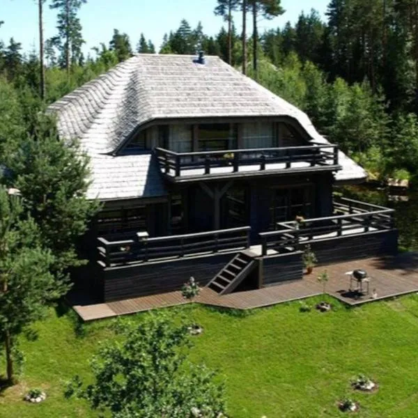 Beautiful house with fireplace in the most unique place in Latvia, hotel en Amatciems